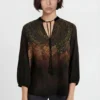 3/4 Sleeve Printed Blouse