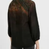 3/4 Sleeve Printed Blouse