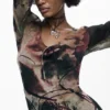 Abstract Midi Dress