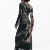Abstract Midi Dress