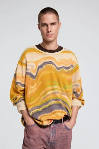 Abstract Printed Sweater