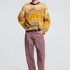 Abstract Printed Sweater