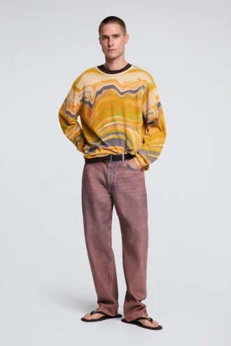 Abstract Printed Sweater