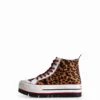 Animal Print High-Top Platform Sneakers