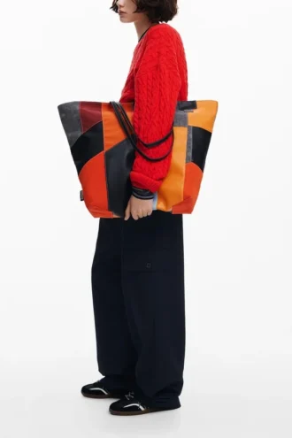 Arty Patch Bag with Large Handles