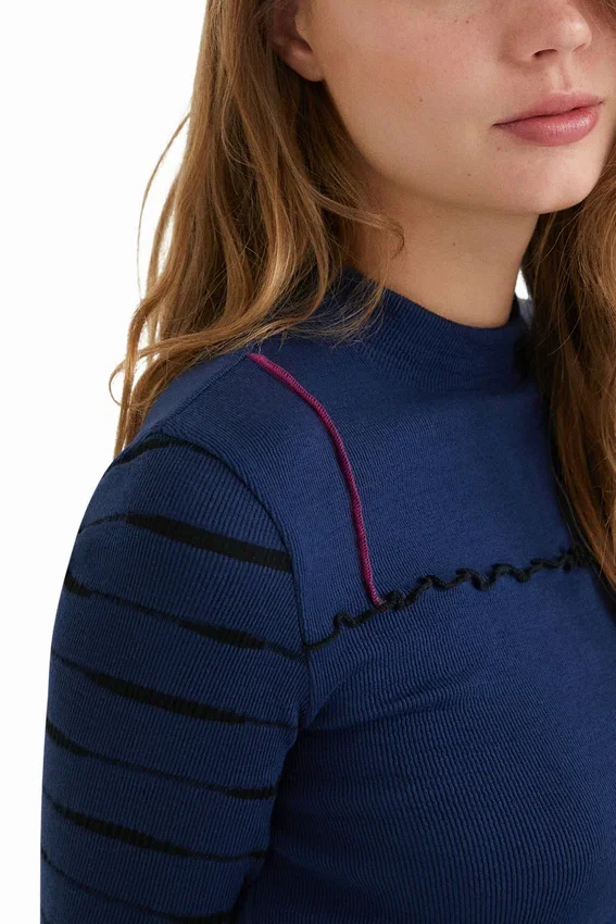 Arty Ribbed Flounce T-Shirt Arty Ribbed Flounce T-Shirt