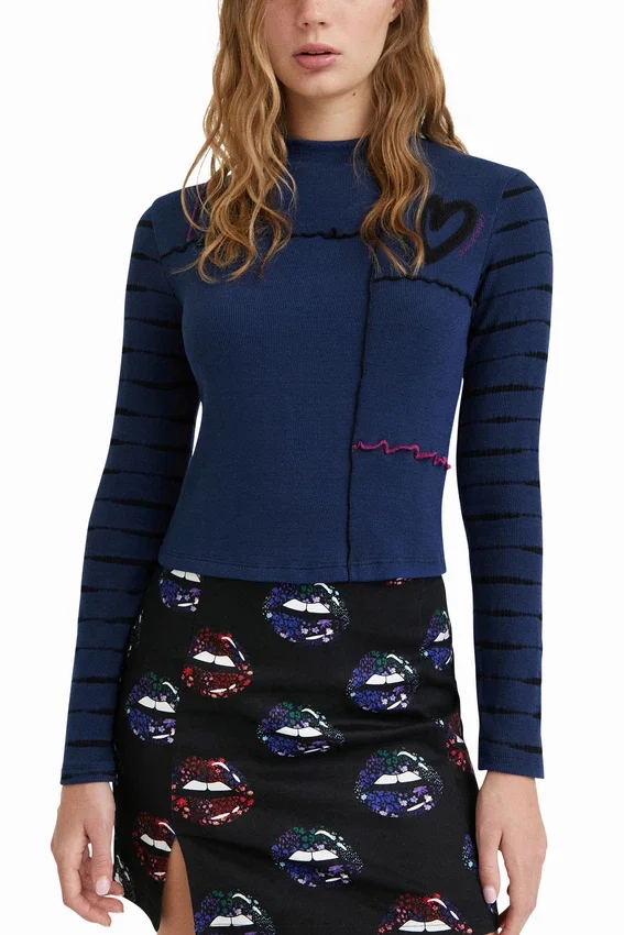 Arty Ribbed Flounce T-Shirt Arty Ribbed Flounce T-Shirt