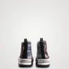 Asian Patchwork High-Top Platform Sneakers Asian Patchwork High-Top Platform Sneakers