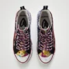 Asian Patchwork High-Top Platform Sneakers Asian Patchwork High-Top Platform Sneakers