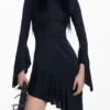 Asymmetric Black Dress Mar&Iacute;A Escote