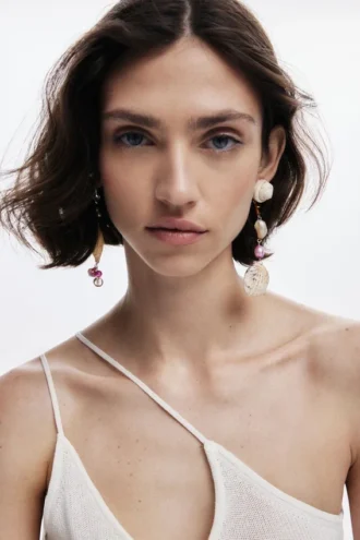 Asymmetric Combined Zalio Earrings