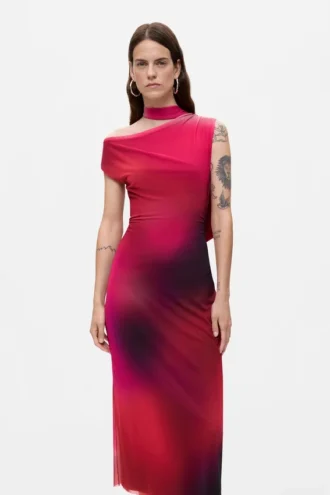 Asymmetric Draped Dress