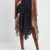 Asymmetric Flared Patch Skirt