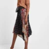 Asymmetric Flared Patch Skirt