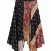 Asymmetric Flared Patch Skirt