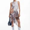 Asymmetric Floral Dress