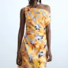 Asymmetric Floral Dress