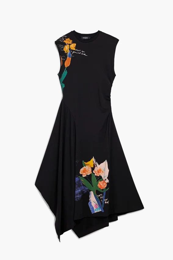 Asymmetric Floral Dress Asymmetric Floral Dress