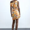 Asymmetric Floral Dress