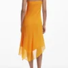 Asymmetric Layered Midi Dress