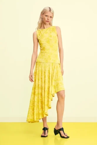 Asymmetric Printed Dress