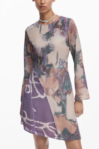 Asymmetric Printed Dress