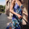 Asymmetric Printed Dress
