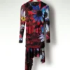 Asymmetric Printed Dress