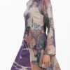 Asymmetric Printed Dress
