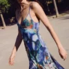 Asymmetric Printed Dress