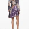 Asymmetric Printed Dress