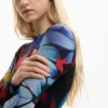 Asymmetric Printed Dress