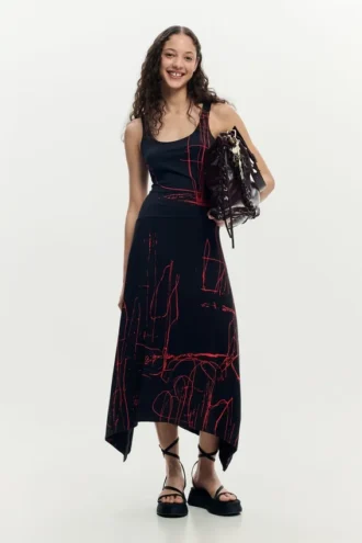 Asymmetric Sleeveless Dress