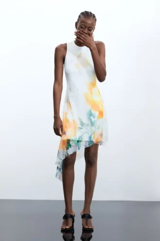 Asymmetric Sleeveless Dress