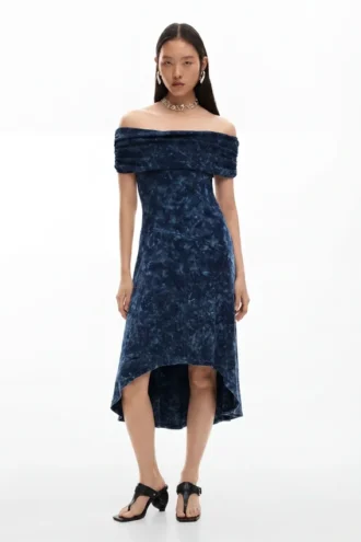 Asymmetric Tie-Dye Dress