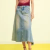 Asymmetrical Denim Skirt