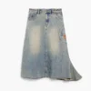 Asymmetrical Denim Skirt