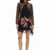 Asymmetrical Floral Dress