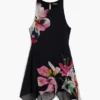 Asymmetrical Floral Dress