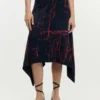 Asymmetrical Printed Skirt