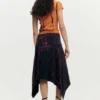 Asymmetrical Printed Skirt