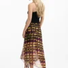 Asymmetrical Printed Skirt