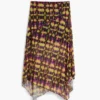 Asymmetrical Printed Skirt