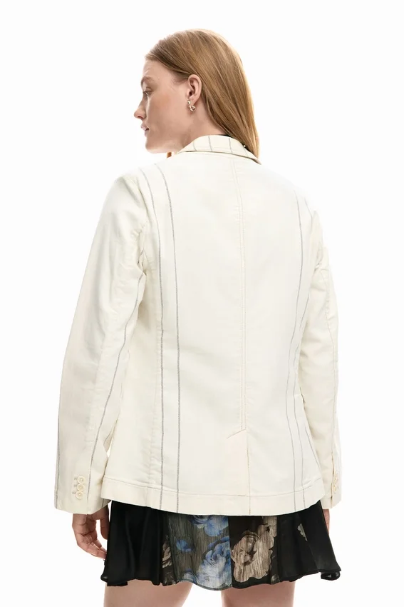 Asymmetrical Striped Blazer Asymmetrical Striped Blazer