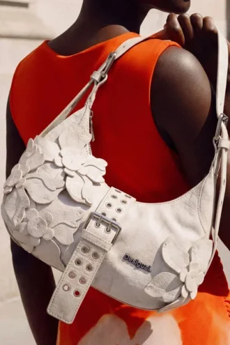 Bag with Floral Appliques