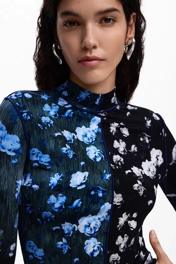 Bicolor Floral T-Shirt Bicolor Floral T-Shirt