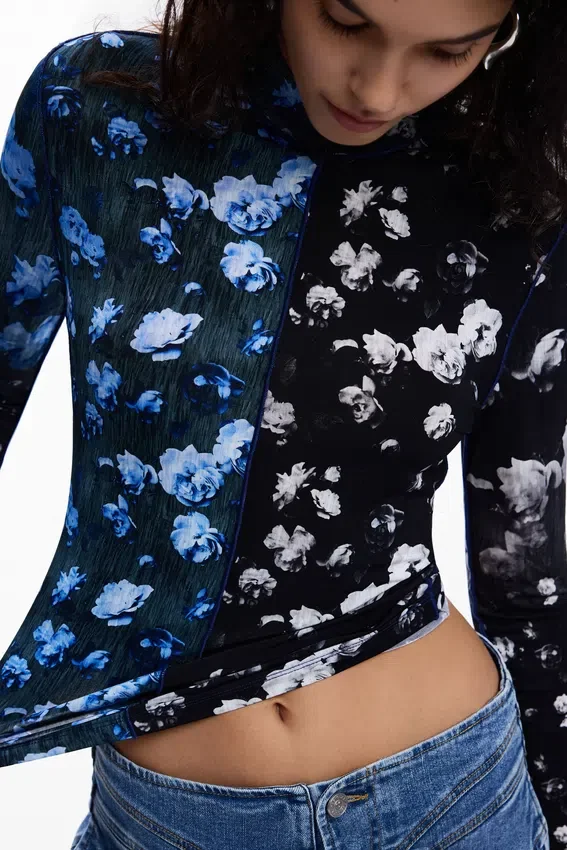 Bicolor Floral T-Shirt Bicolor Floral T-Shirt