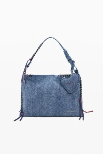 Big Denim Heart Bag