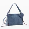 Big Denim Heart Bag