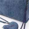 Big Denim Heart Bag